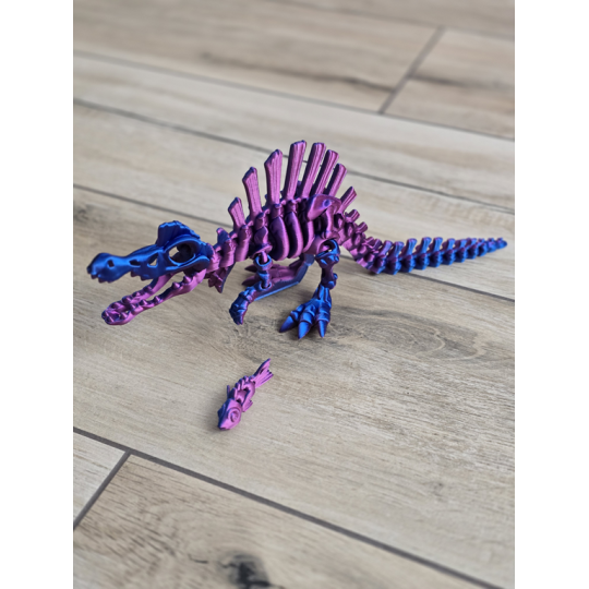 Szkielet Spinosaurus 30cm + rybka - Dekoracja Druk3d