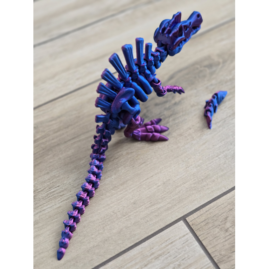 Szkielet Spinosaurus 30cm + rybka - Dekoracja Druk3d