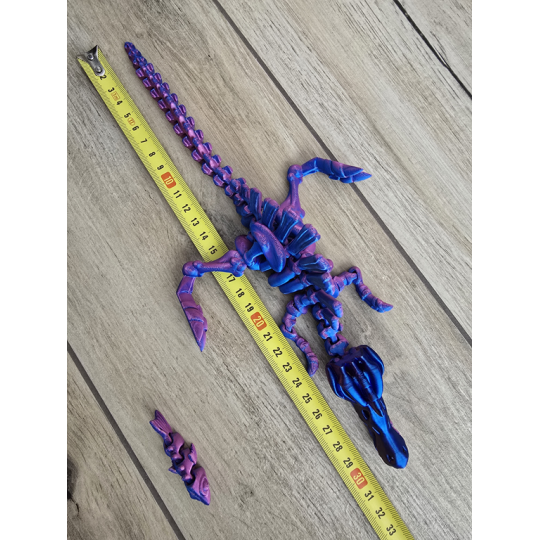 Szkielet Spinosaurus 30cm + rybka - Dekoracja Druk3d
