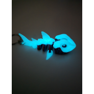 Breloczek Skeleton Shark + KeySpinner - Brelok Druk3d fidget Keychain