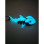 Breloczek Skeleton Shark + KeySpinner - Brelok Druk3d fidget Keychain