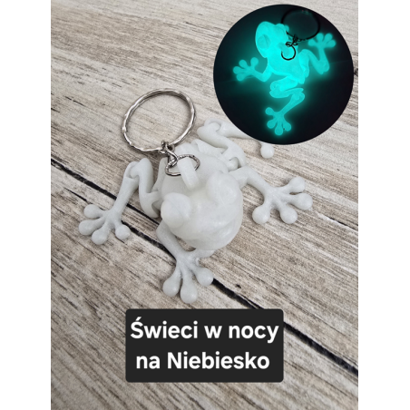 Świecący Brelok Żabka - Druk 3D