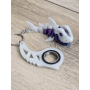 Breloczek Skeleton Shark + KeySpinner 3d - Brelok Druk3d fidget Keychain