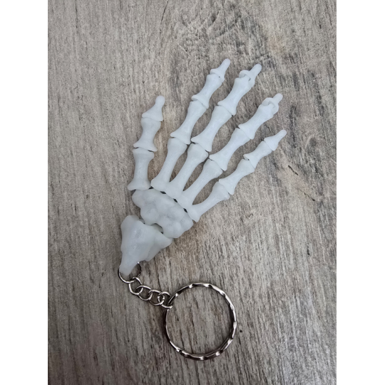 Świecący brelok szkieletowa dłoń - Druk 3D Keychain