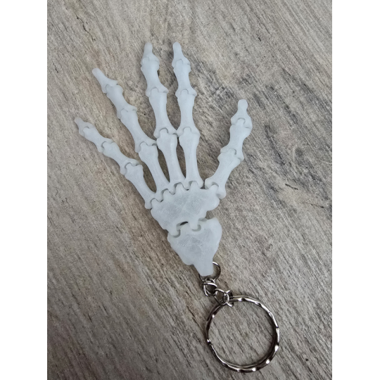 Świecący brelok szkieletowa dłoń - Druk 3D Keychain