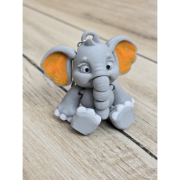 Uroczy Słonik 3D - Breloczek z Charakterem - Brelok Druk 3D Keychain