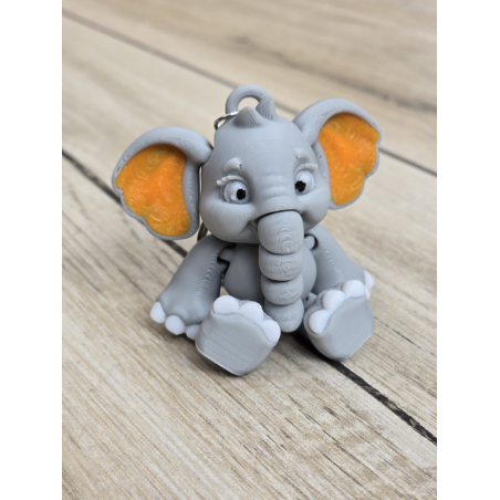 Uroczy Słonik 3D - Breloczek z Charakterem - Brelok Druk 3D Keychain