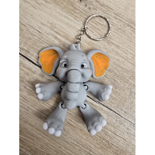 Uroczy Słonik 3D - Breloczek z Charakterem - Brelok Druk 3D Keychain