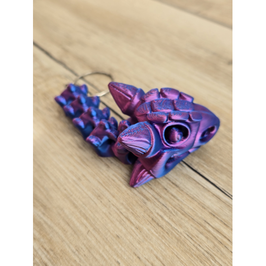 Unikatowy Brelok 3D Szkielet Ankylozaura - Druk3d Keychain