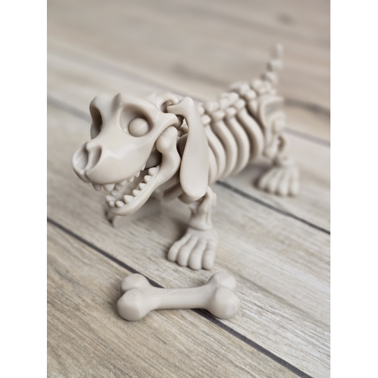 Figurka Szkielet Jamnika (18cm) + Gratisowa Kość! 3d - Brelok Druk3d fidget