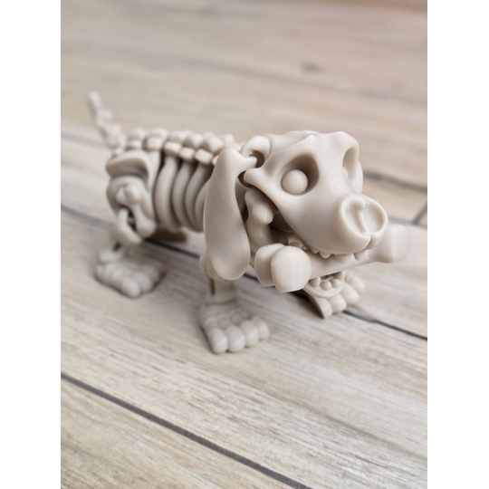 Figurka Szkielet Jamnika (18cm) + Gratisowa Kość! 3d - Brelok Druk3d fidget