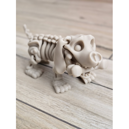 Figurka Szkielet Jamnika (18cm) + Gratisowa Kość! 3d - Brelok Druk3d fidget