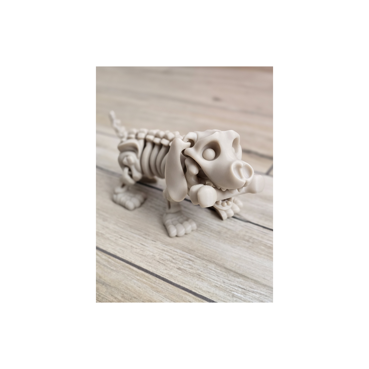 Figurka Szkielet Jamnika (18cm) + Gratisowa Kość! 3d - Brelok Druk3d fidget