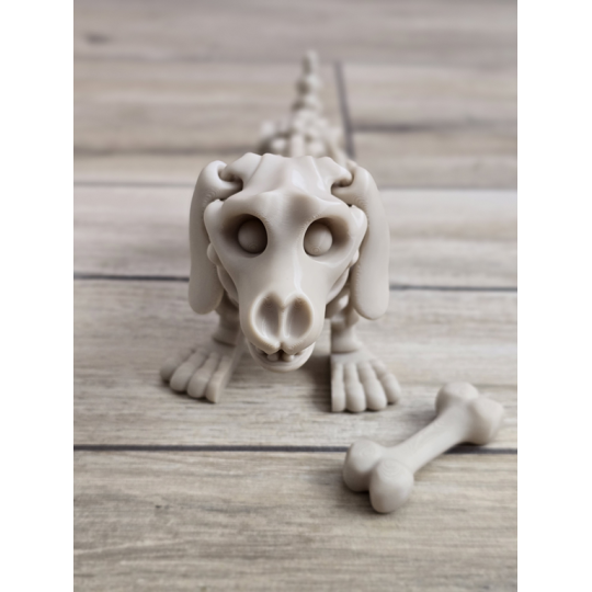 Figurka Szkielet Jamnika (18cm) + Gratisowa Kość! 3d - Brelok Druk3d fidget