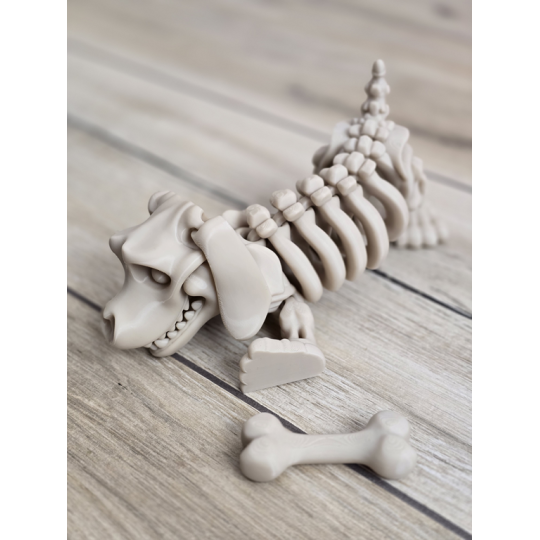 Figurka Szkielet Jamnika (18cm) + Gratisowa Kość! 3d - Brelok Druk3d fidget