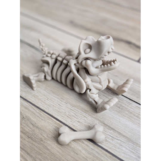Figurka Szkielet Jamnika (18cm) + Gratisowa Kość! 3d - Brelok Druk3d fidget