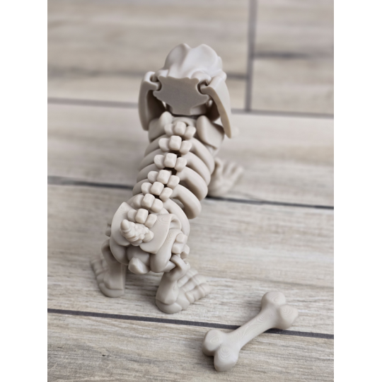 Figurka Szkielet Jamnika (18cm) + Gratisowa Kość! 3d - Brelok Druk3d fidget