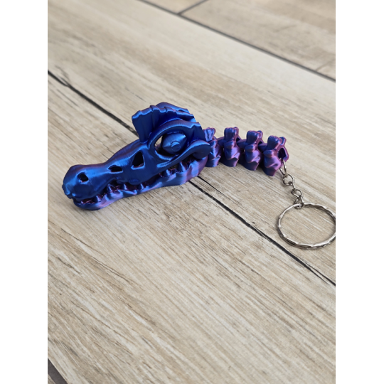 Unikatowy Brelok 3D Szkielet Spinozaura - Druk3d Keychain