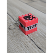 Brelok Minecraft TNT - Świeci w nocy! - Druk 3D Keychain mixGadzet