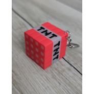 Brelok Minecraft TNT - Świeci w nocy! - Druk 3D Keychain mixGadzet