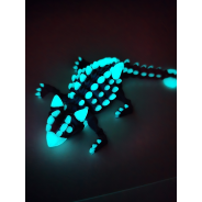 Brelok Ankylozaur 13cm Świecący w Nocy na Niebiesko Druk3d Keychain fidget