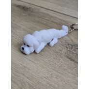 Breloczek Bichon Frise 3d - Seria Psów Brelok Druk3d fidget Keychain