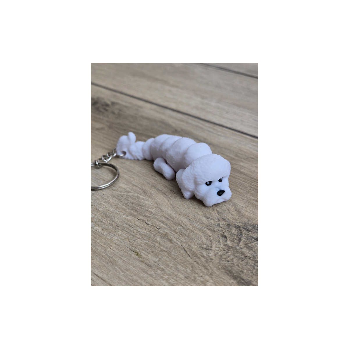 Breloczek Bichon Frise 3d - Seria Psów Brelok Druk3d fidget Keychain