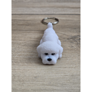 Breloczek Bichon Frise 3d - Seria Psów Brelok Druk3d fidget Keychain