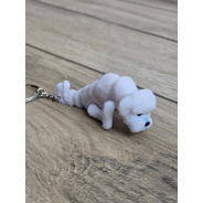 Breloczek Bichon Frise 3d - Seria Psów Brelok Druk3d fidget Keychain