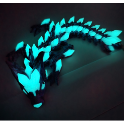 Wolf DragonCrystal 16cm - Ruchomy Świecący w Nocy - Druk 3D mixGadzet
