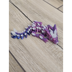 Wolf DragonCrystal 16cm - Ruchomy Świecący w Nocy - Druk 3D mixGadzet