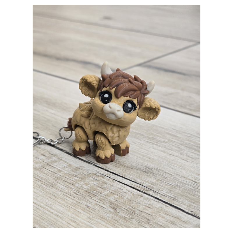 Brelok 3D Szkocka Krówka - Brelok Druk3d fidget Keychain mixGadzet
