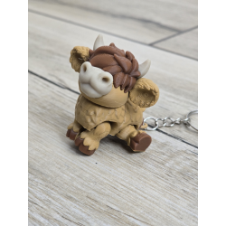 Breloczek z Uroczą Krową Highland 3D - Brelok Druk3d fidget Keychain