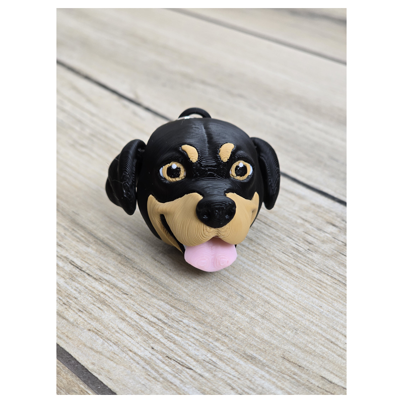 Uroczy Rottweiler Brelok i Magnes na Lodówkę 2w1 3D - Druk3d Keychain