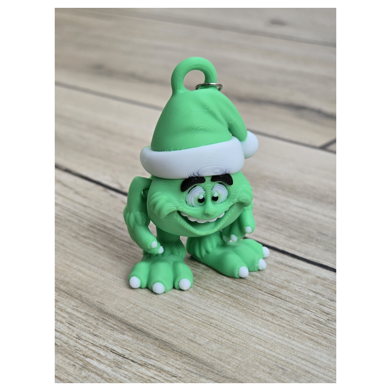 Figlarny Breloczek Grinch - Świąteczna Psota 3D - Brelok Druk3d Keychain