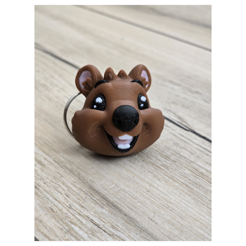 Uśmiechniety Quokka Brelok 2w1 - Magnes na Lodówkę! 3D - Druk3d Keychain