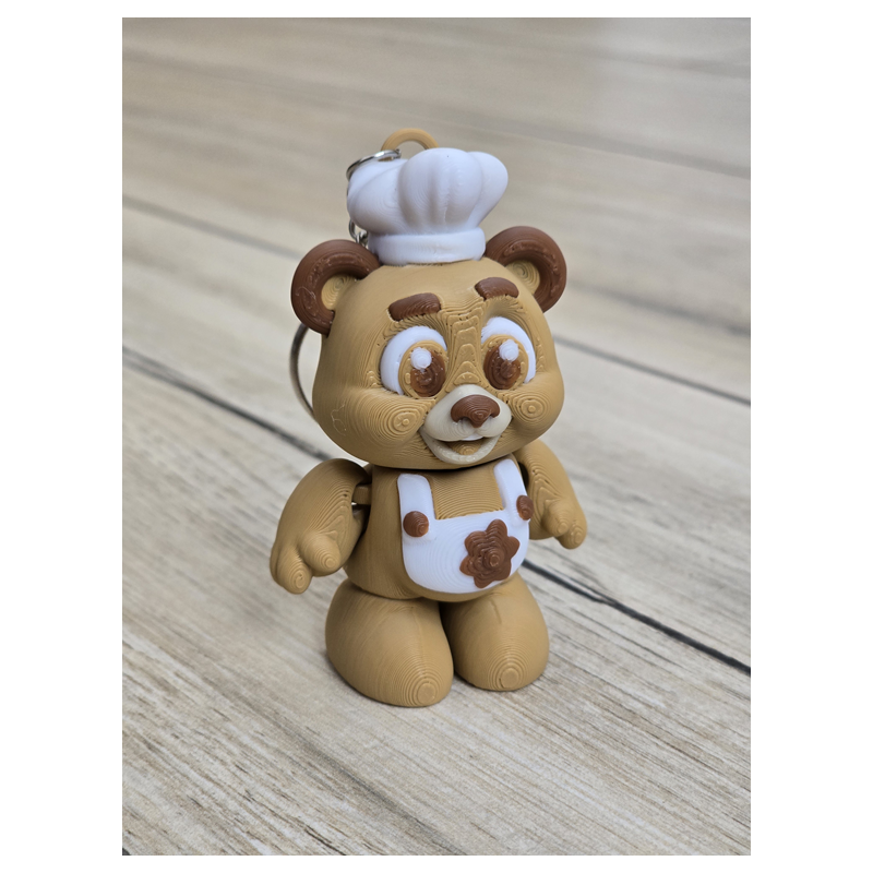 Brelok Miś kucharz Chef 3D - Brelok Druk3d fidget Keychain mixGadzet