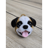 Słodki Pyszczek Buldoga: Brelok 2w1 Magnes na Lodówkę 3D - Druk3d fidget